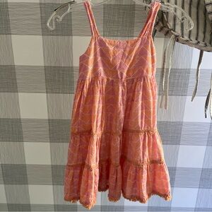 Oliphant Pink Tiered Ruffled Sundress